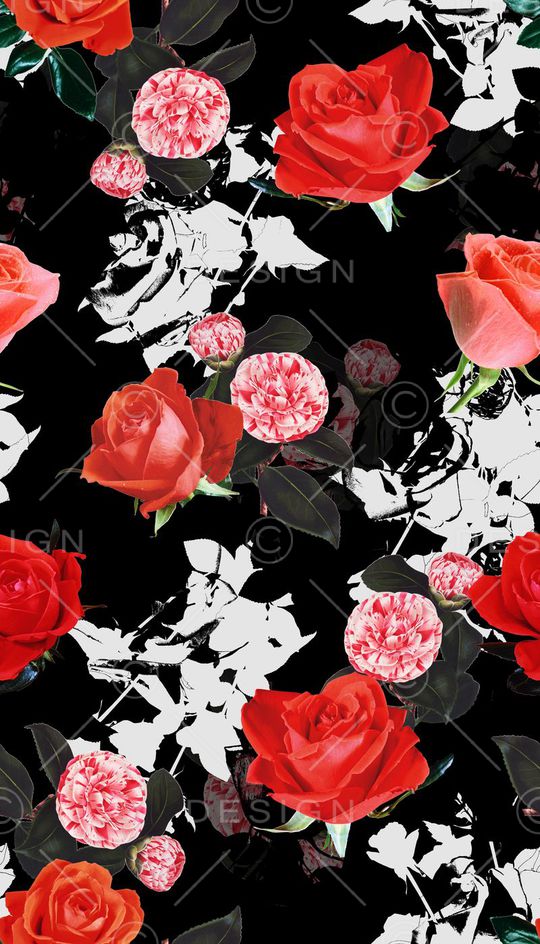 时尚花卉印花华亿平台图片