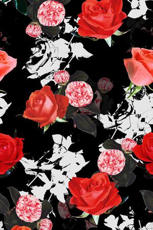 时尚花卉印花华亿平台图片