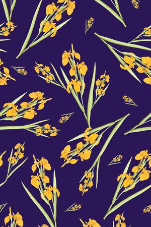 黄色花卉印花华亿平台图片