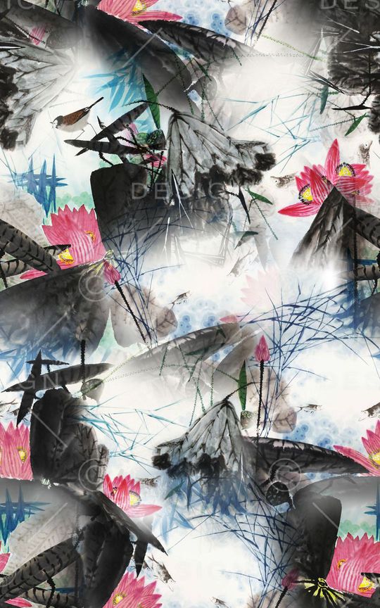 中国风印花华亿平台图片