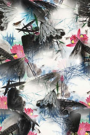 中国风印花华亿平台图片