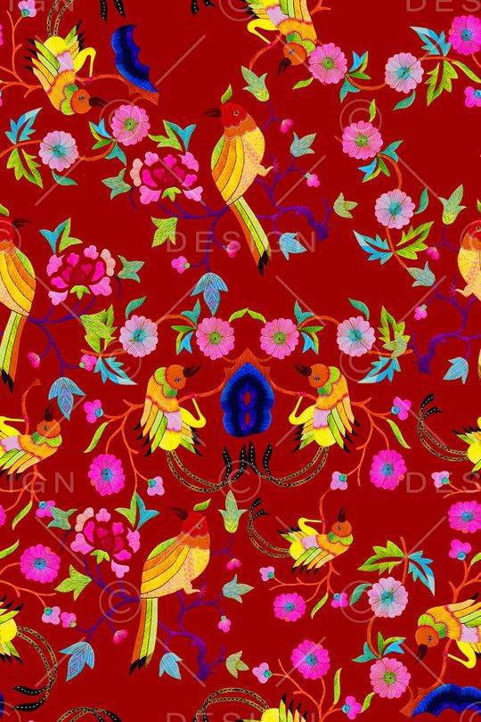 中国风印花华亿平台图片