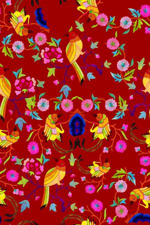 中国风印花华亿平台图片