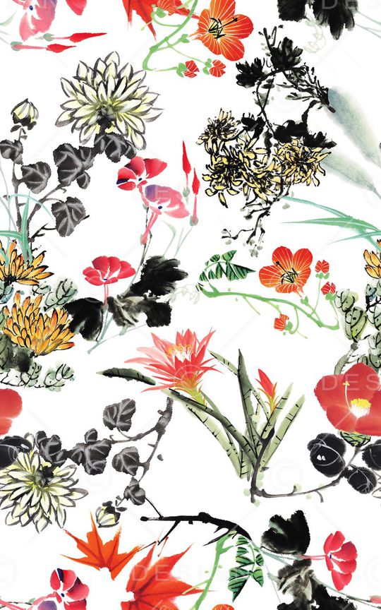 牡丹印花华亿平台图片