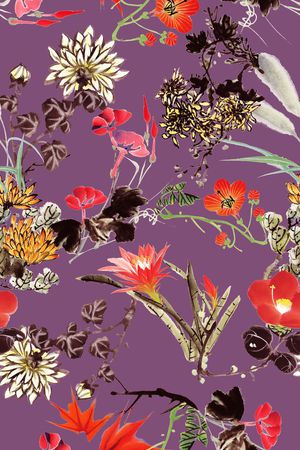 牡丹印花华亿平台图片