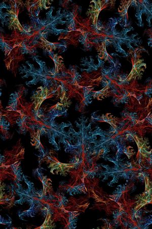 时尚抽象彩色分形几何数码印花印花华亿平台图片