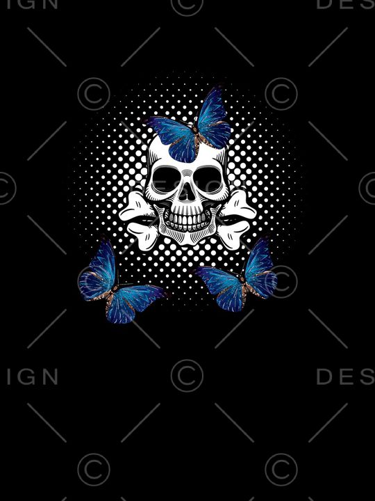 骷髅头印花华亿平台图片