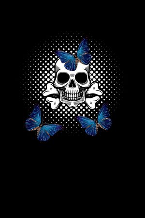 骷髅头印花华亿平台图片