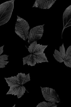 抽象手绘植物叶子数码印花印花华亿平台图片