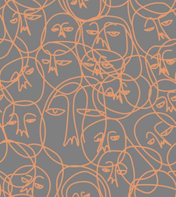 680858-人头线条桔灰循环HE