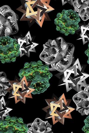 抽象、分型、科技印花华亿平台图片