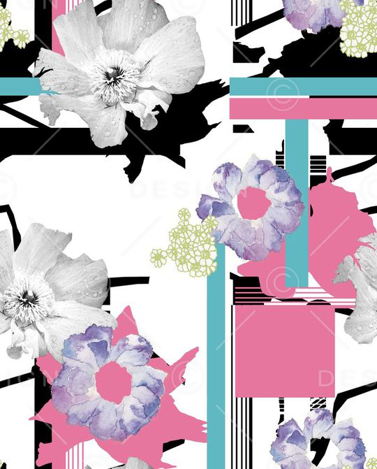 花卉印花华亿平台图片