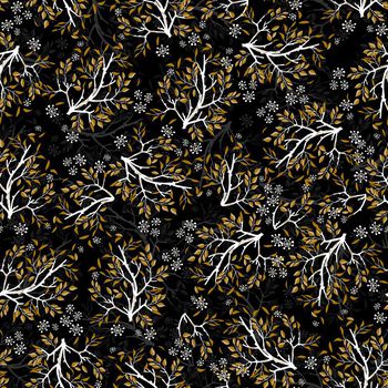 681030-小清新树枝雪花黄