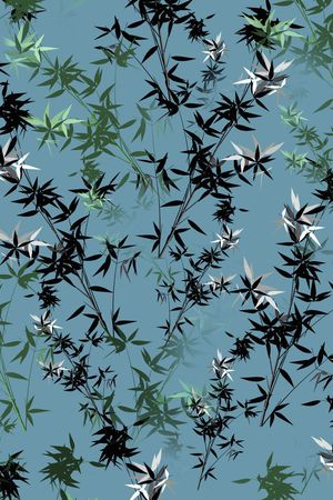 手绘竹子、剪影、简单图案印花华亿平台图片