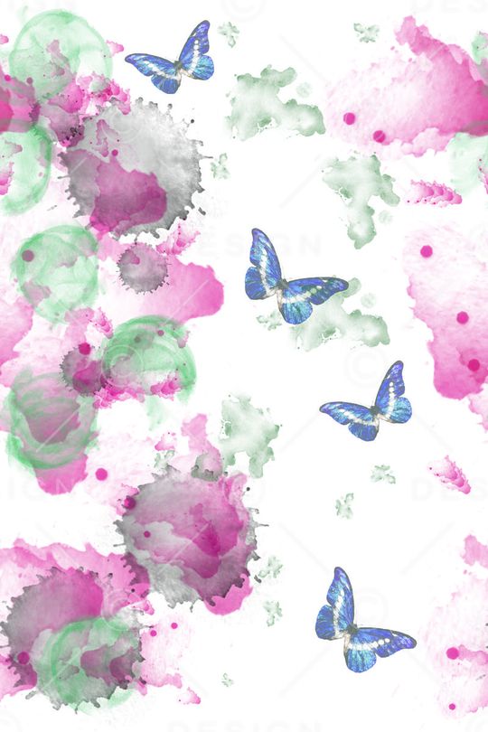 蝴蝶印花华亿平台图片