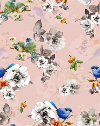 681136-刺绣玫瑰花鸟-c