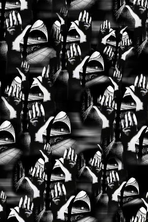 黑白印花华亿平台图片