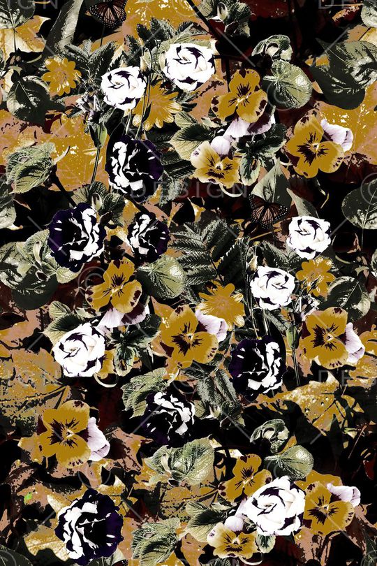 蝴蝶兰花卉印花华亿平台图片