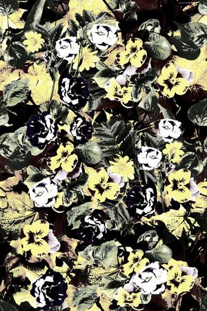 蝴蝶兰花卉印花华亿平台图片