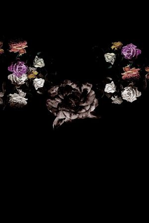 抽象手绘花卉玫瑰花数码印花印花华亿平台图片