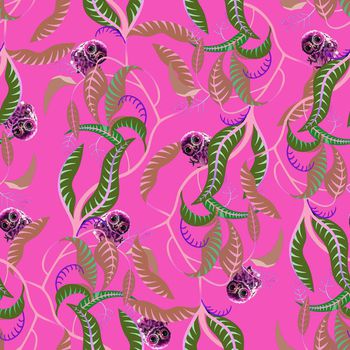 681380-可爱猫头鹰树枝蔓藤粉