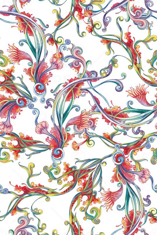 抽象花纹印花华亿平台图片