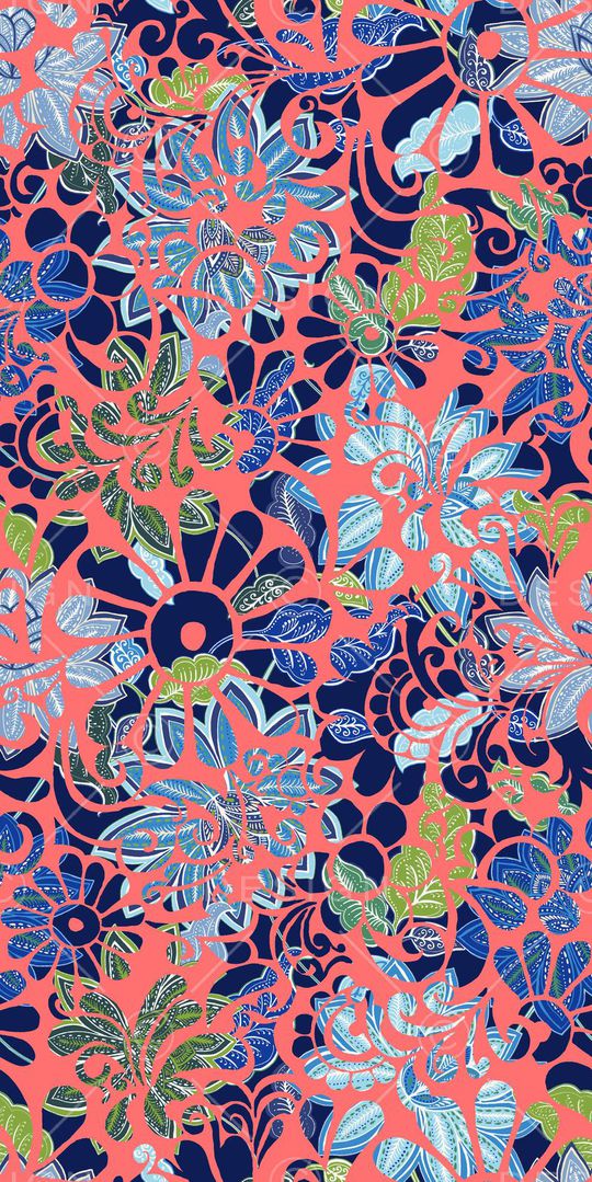 传统花朵图案印花华亿平台图片