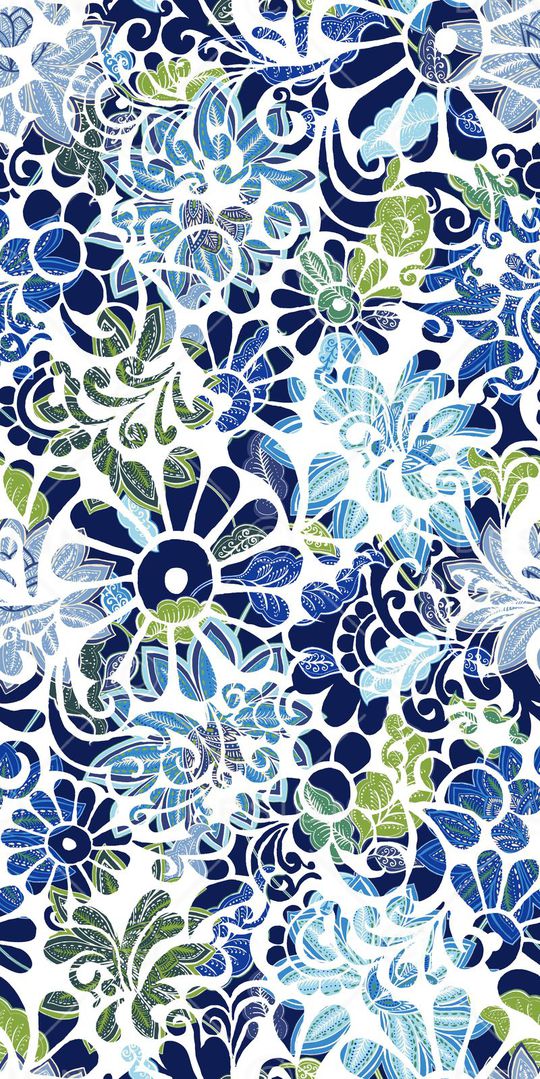 传统花朵图案印花华亿平台图片