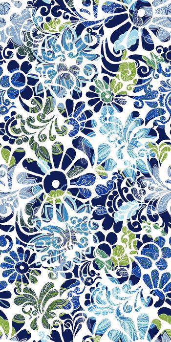 传统花朵图案印花华亿平台图片