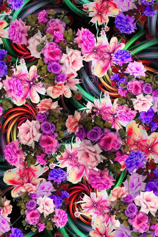 鲜花印花华亿平台图片