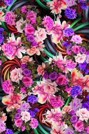 鲜花印花华亿平台图片