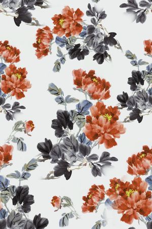 手绘水彩印花华亿平台图片