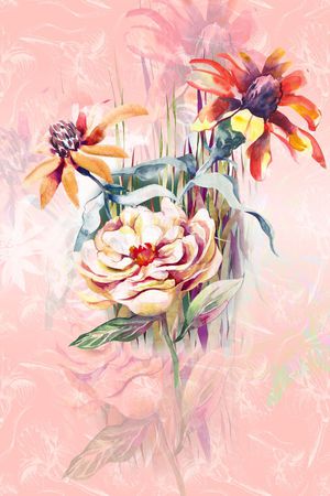 手绘印花华亿平台图片