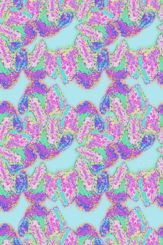 多色斑斓印花华亿平台图片