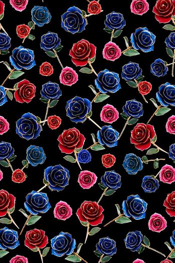 浪漫花卉印花华亿平台图片