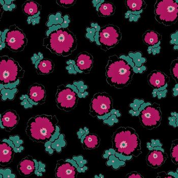 681634-卡通花朵紫