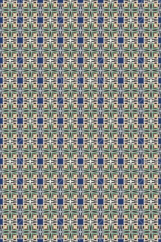 格子混搭印花华亿平台图片