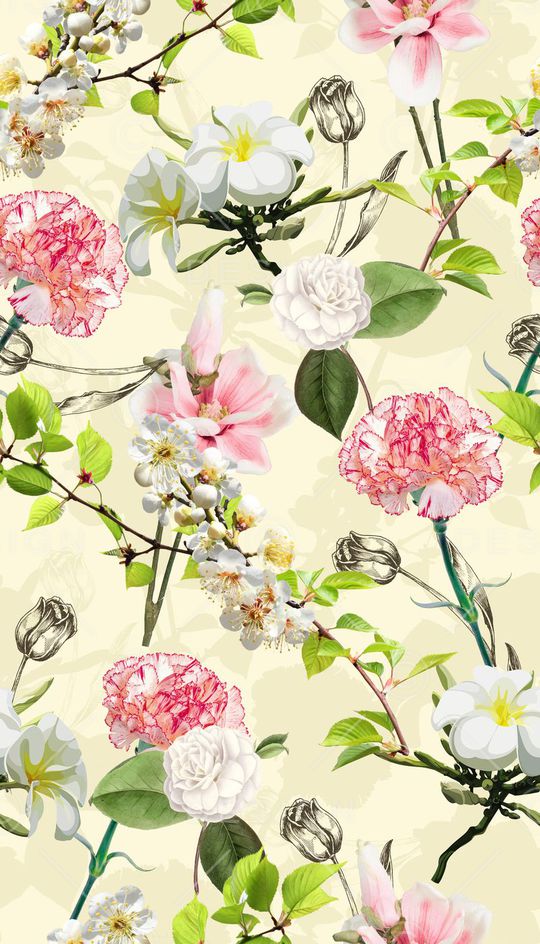 时尚花卉印花华亿平台图片