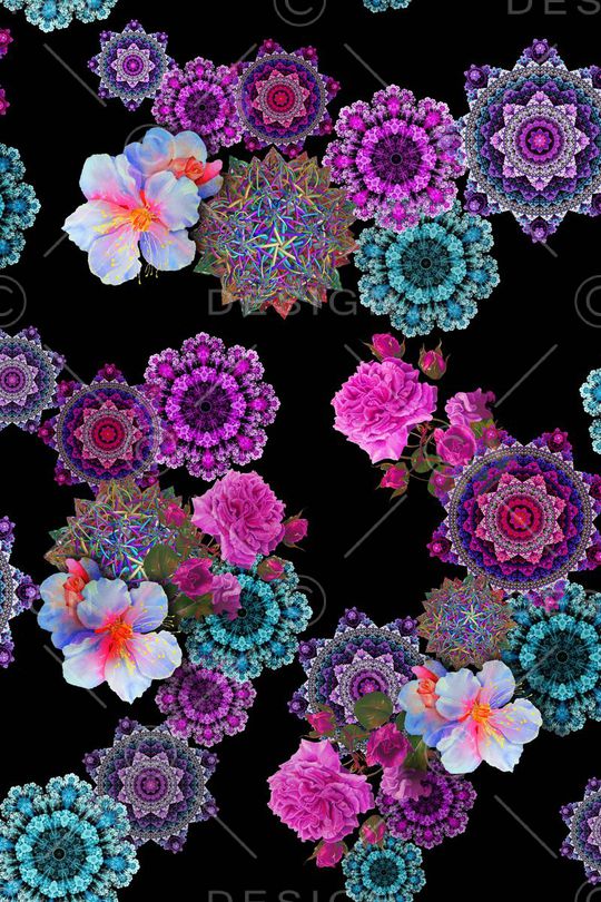 花卉印花华亿平台图片