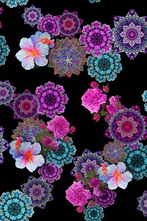 花卉印花华亿平台图片