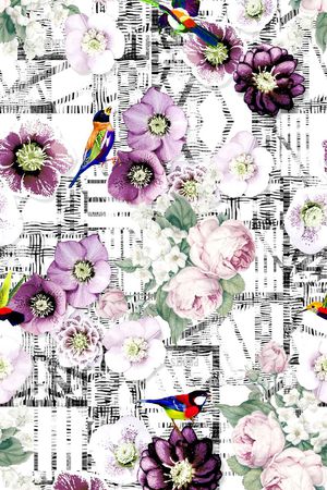 花卉印花华亿平台图片