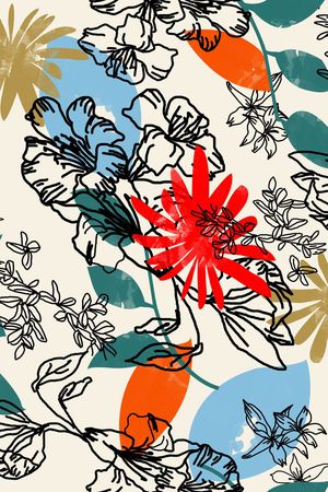 手绘印花华亿平台图片