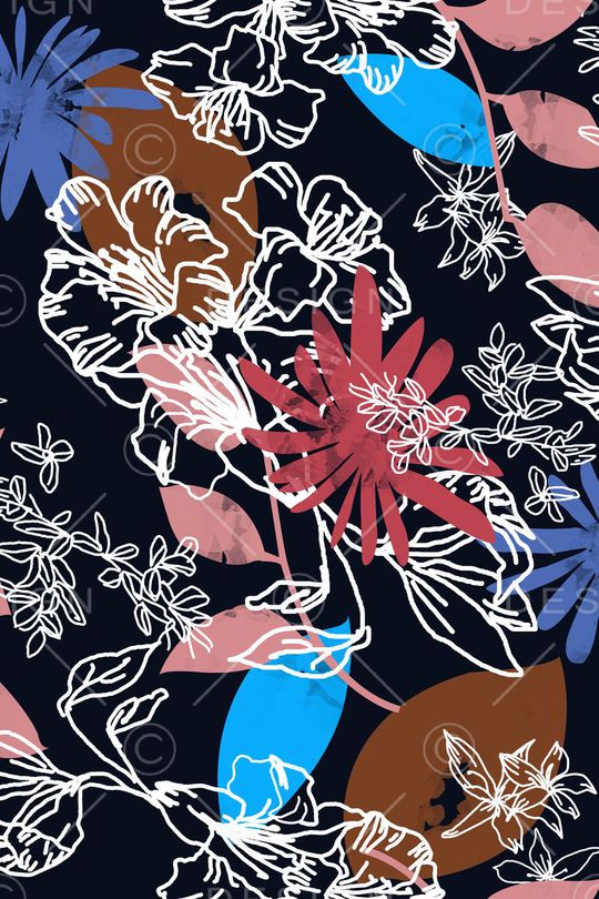 手绘印花华亿平台图片