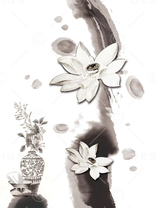 青花瓷印花华亿平台图片