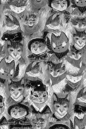 可爱猫咪卡通印花华亿平台图片