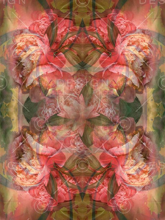 复古、几何、牡丹印花华亿平台图片