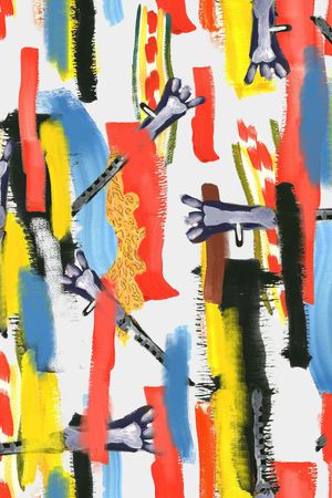 抽象印花华亿平台图片