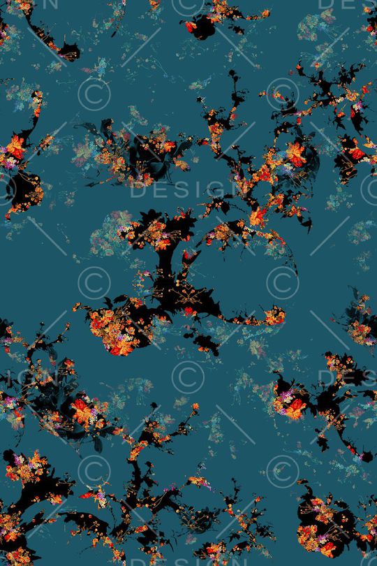 水墨印花华亿平台图片