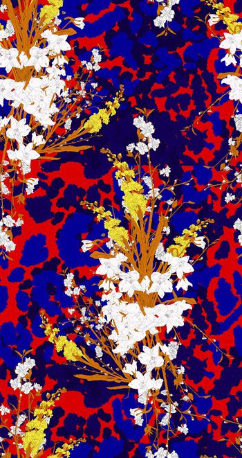 花卉印花华亿平台图片