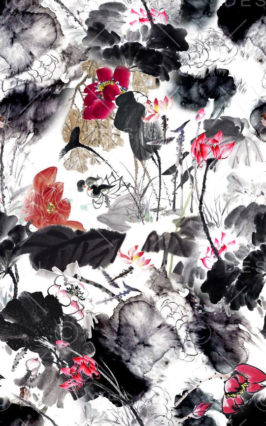 中国风印花华亿平台图片